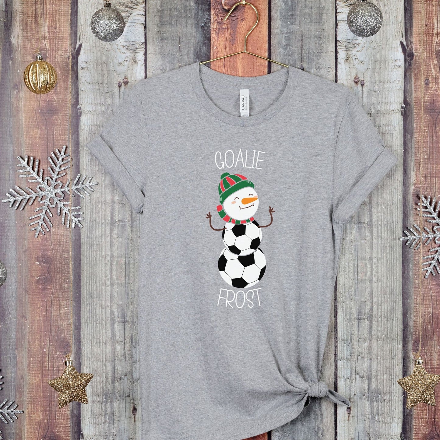 Christmas Soccer Ball Christmas Snowman T-shirt