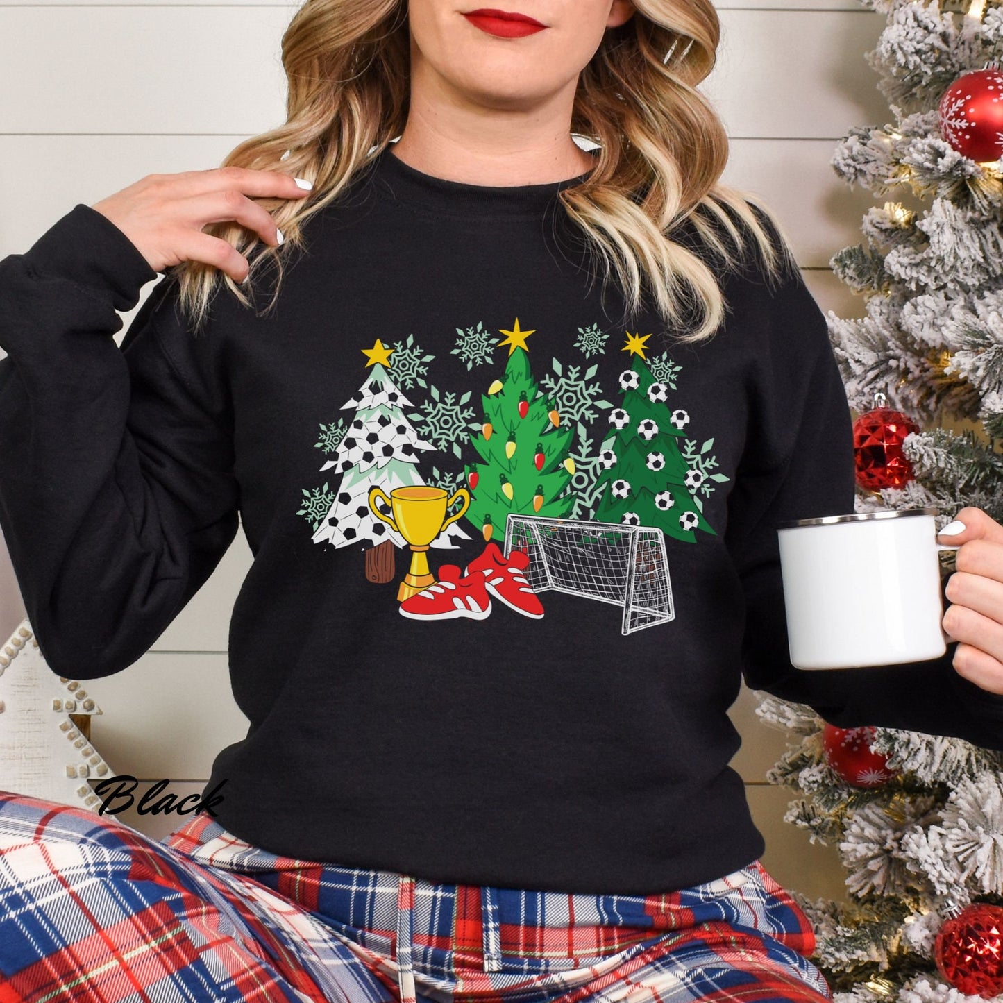 Soccer Christmas Tree Sweatshirt