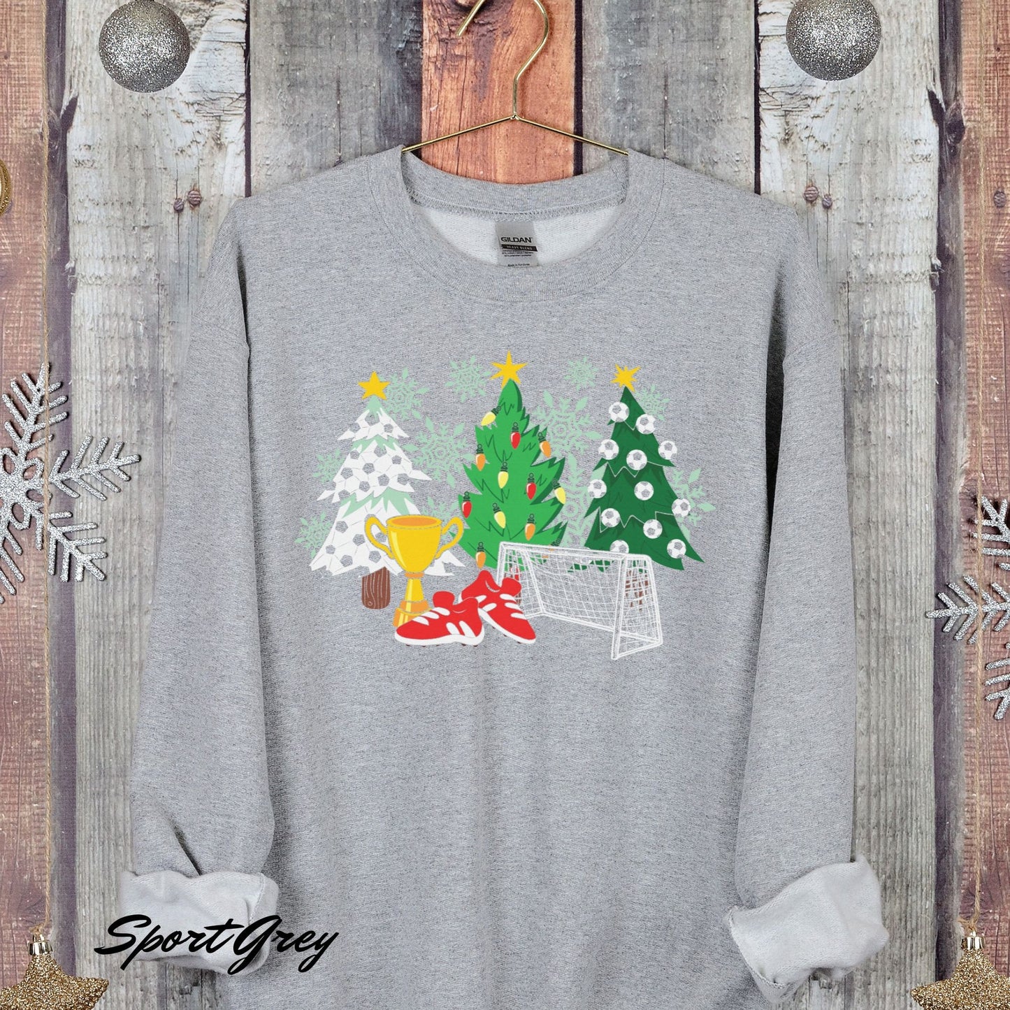 Soccer Christmas Tree Sweatshirt