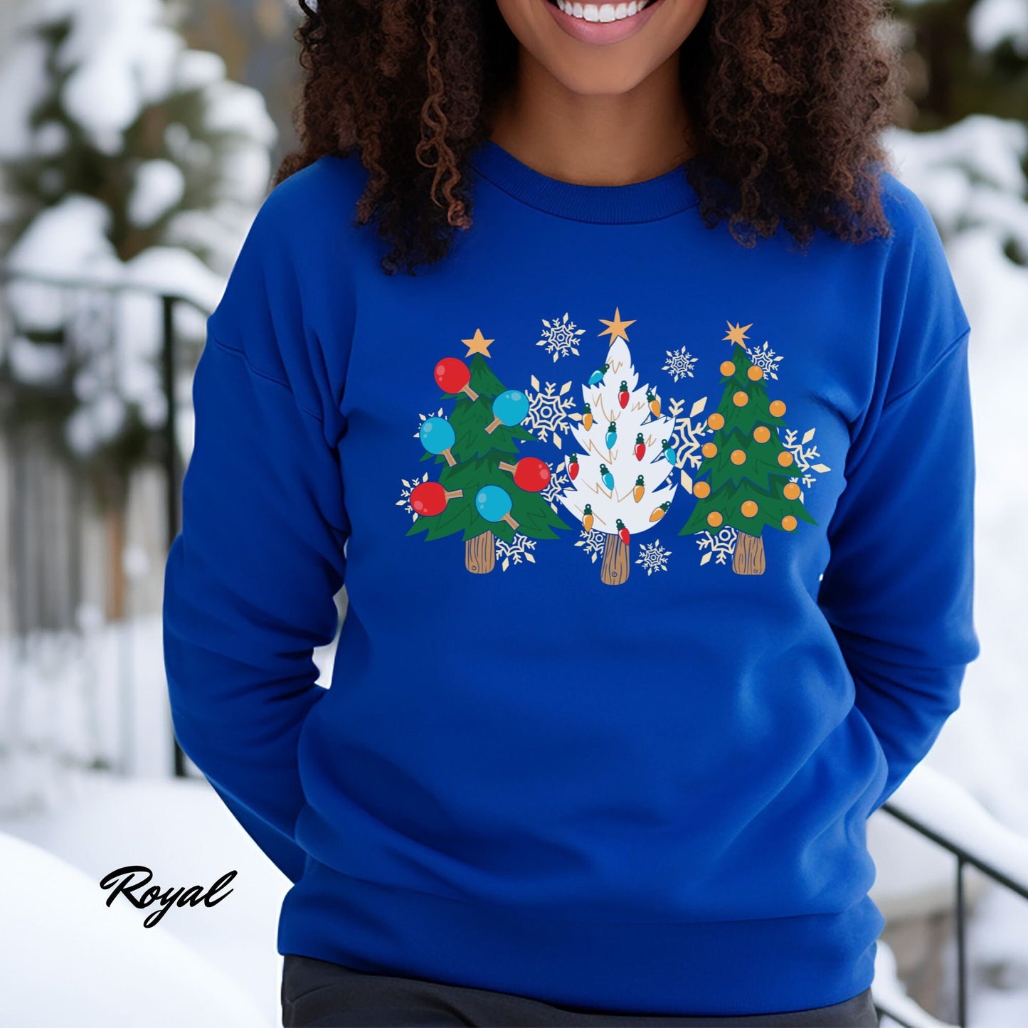 Table Tennis Christmas Tree Sweatshirt