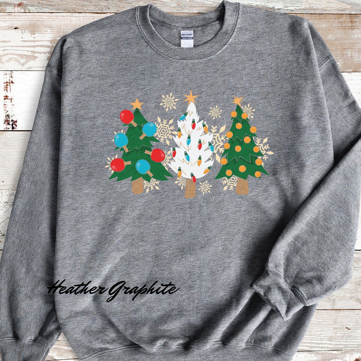 Table Tennis Christmas Tree Sweatshirt