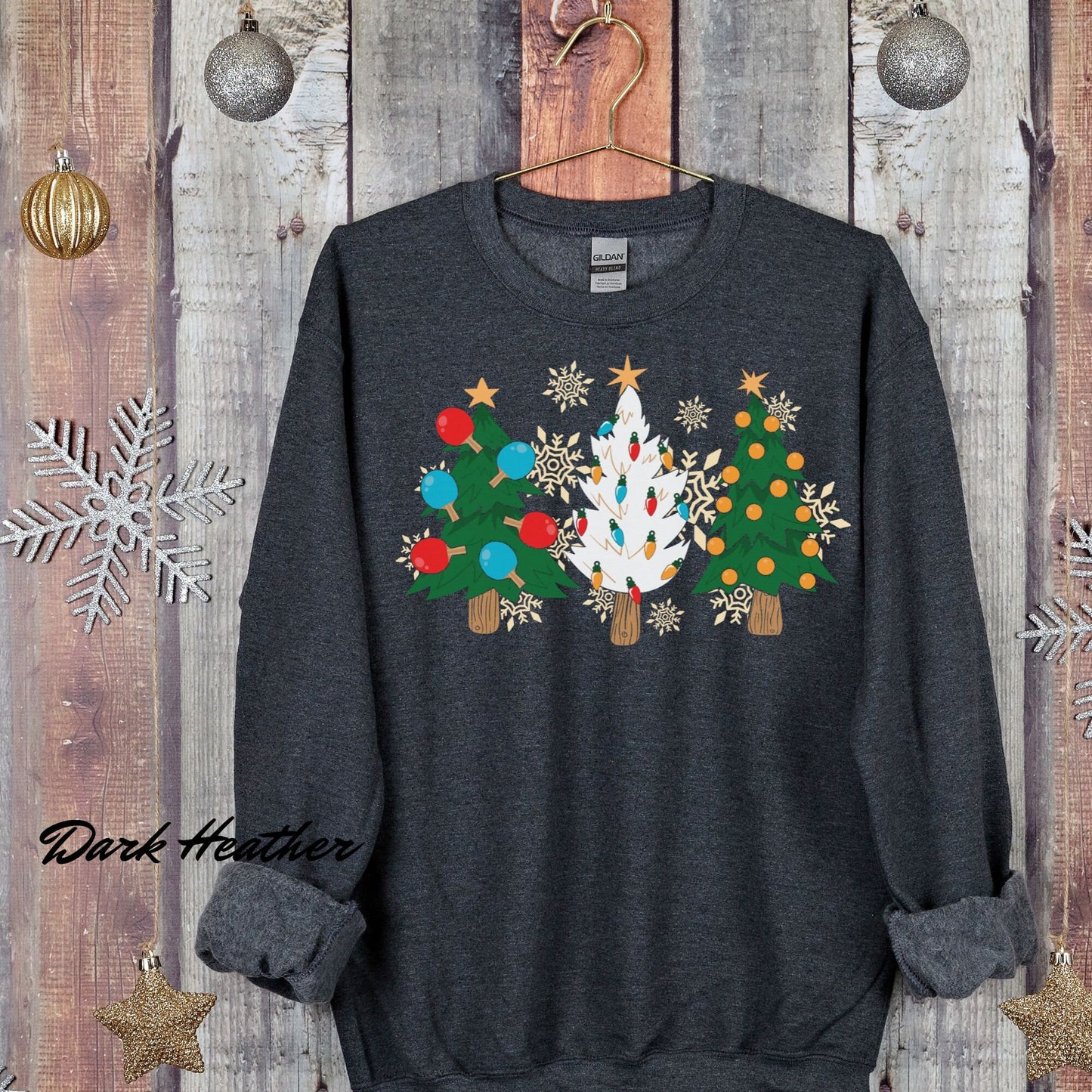 Table Tennis Christmas Tree Sweatshirt