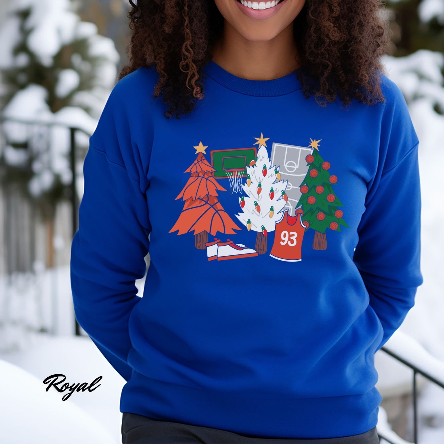 Basketball Christmas Tree Sweatshirt