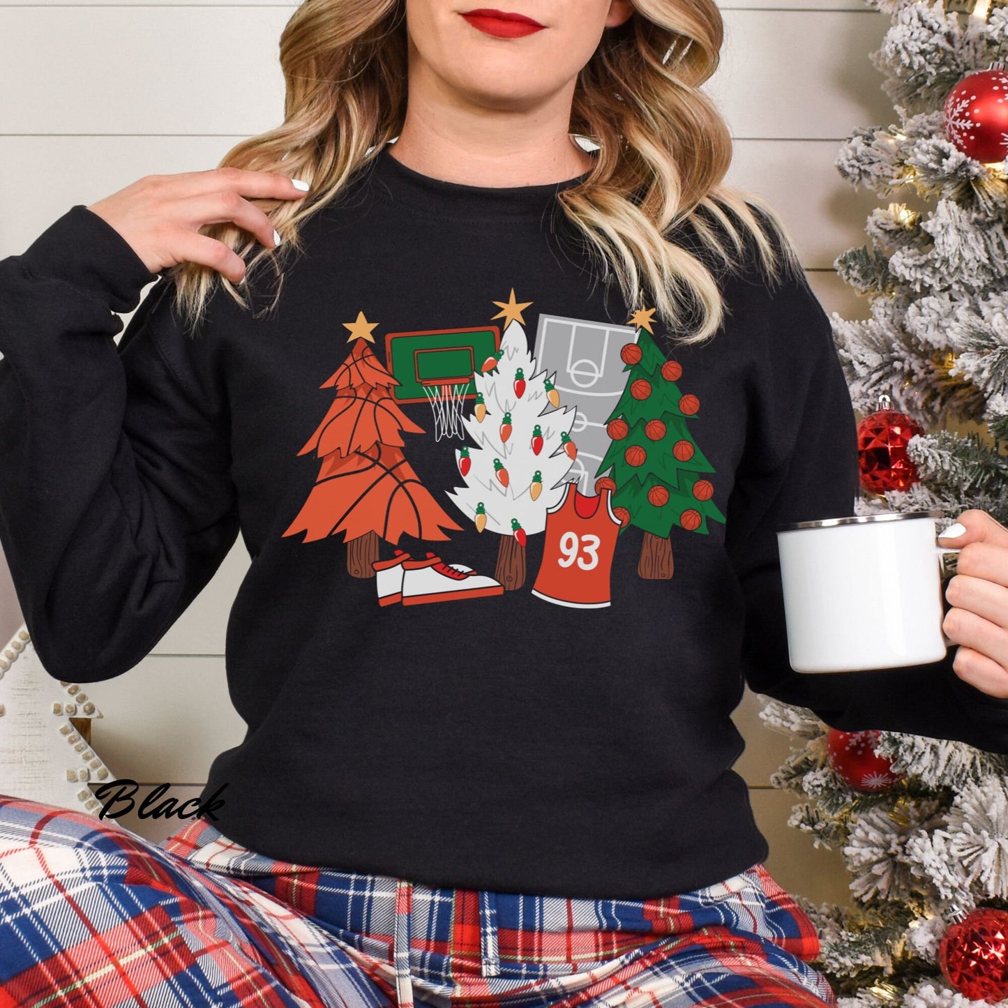 Basketball Christmas Tree Sweatshirt