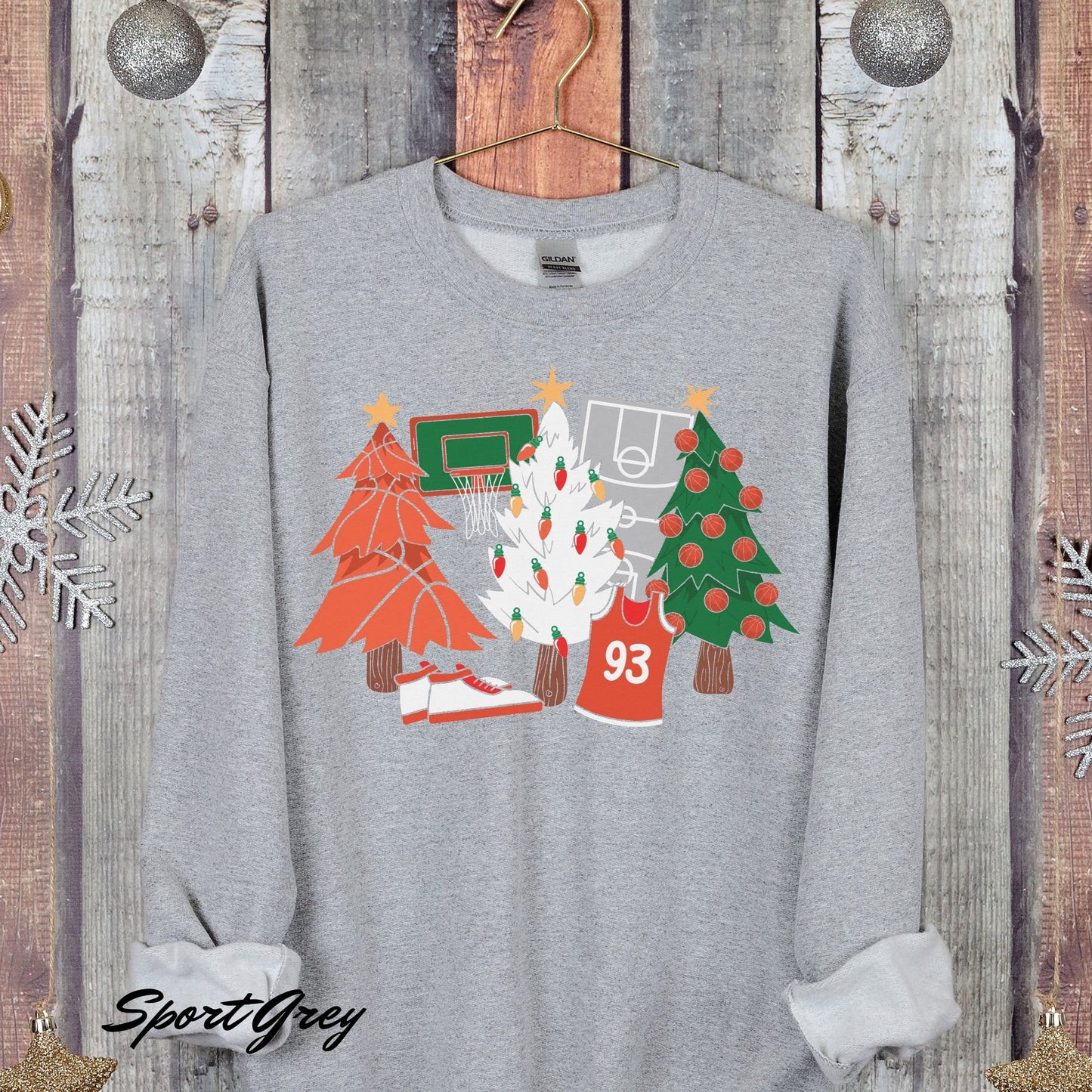 Basketball Christmas Tree Sweatshirt