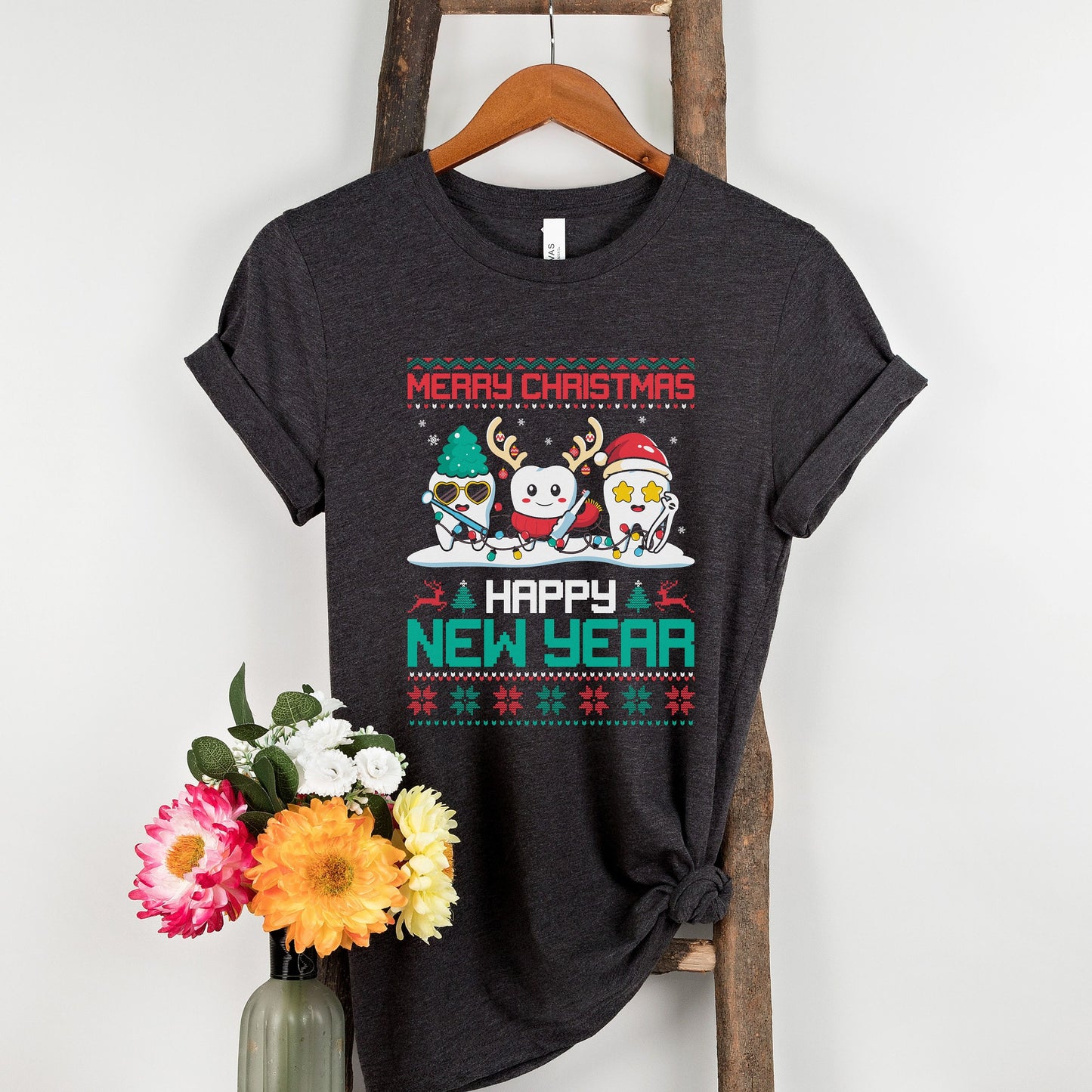 Merry Christmas and Happy New Year Dental Ugly Christmas Shirt