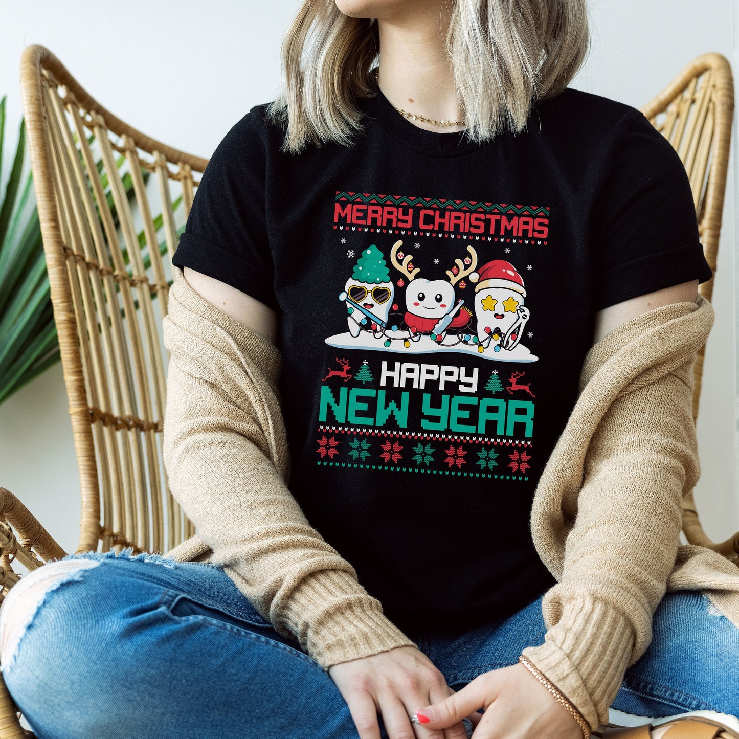 Merry Christmas and Happy New Year Dental Ugly Christmas Shirt