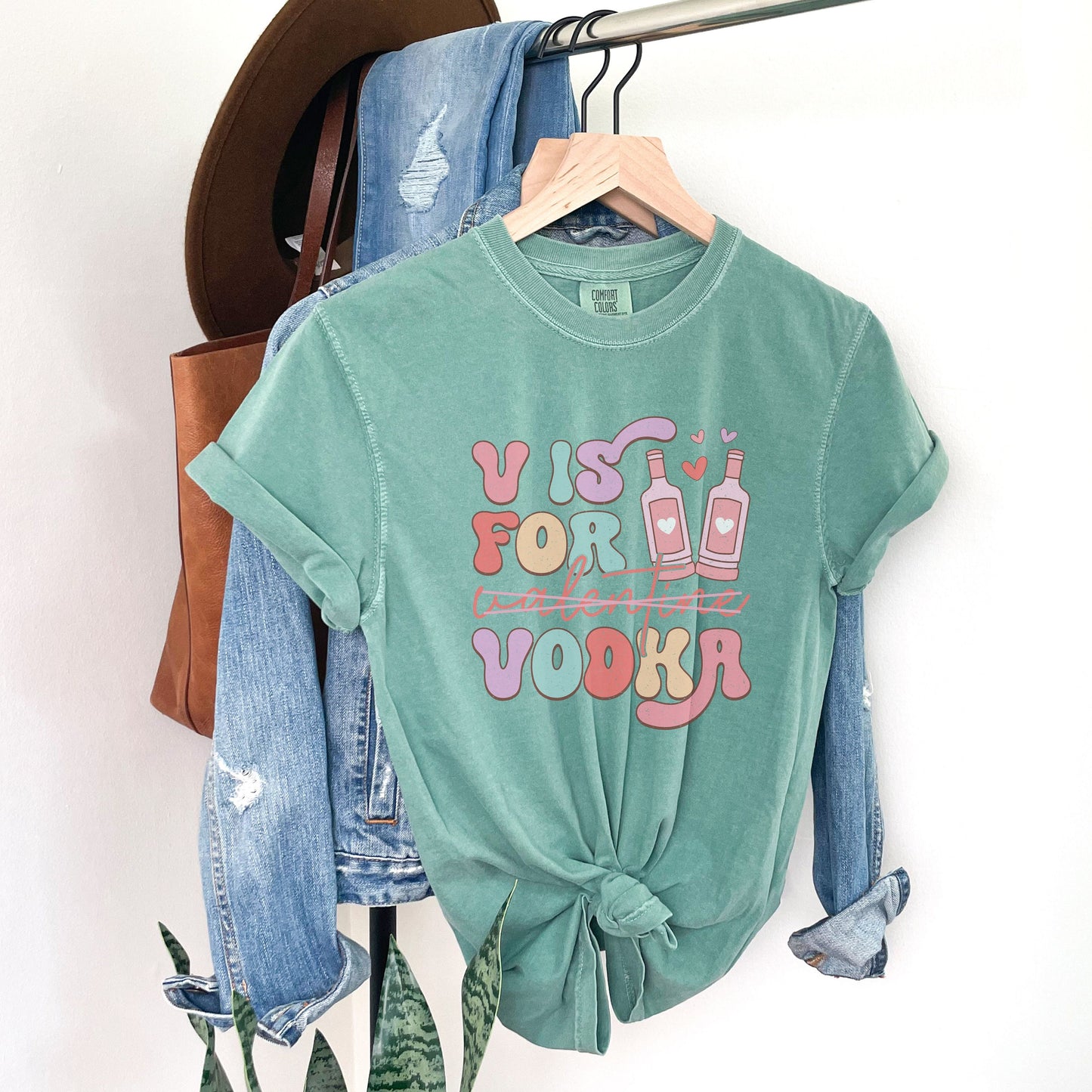 V is for Vodka Valentine Comfort Colors Shirt