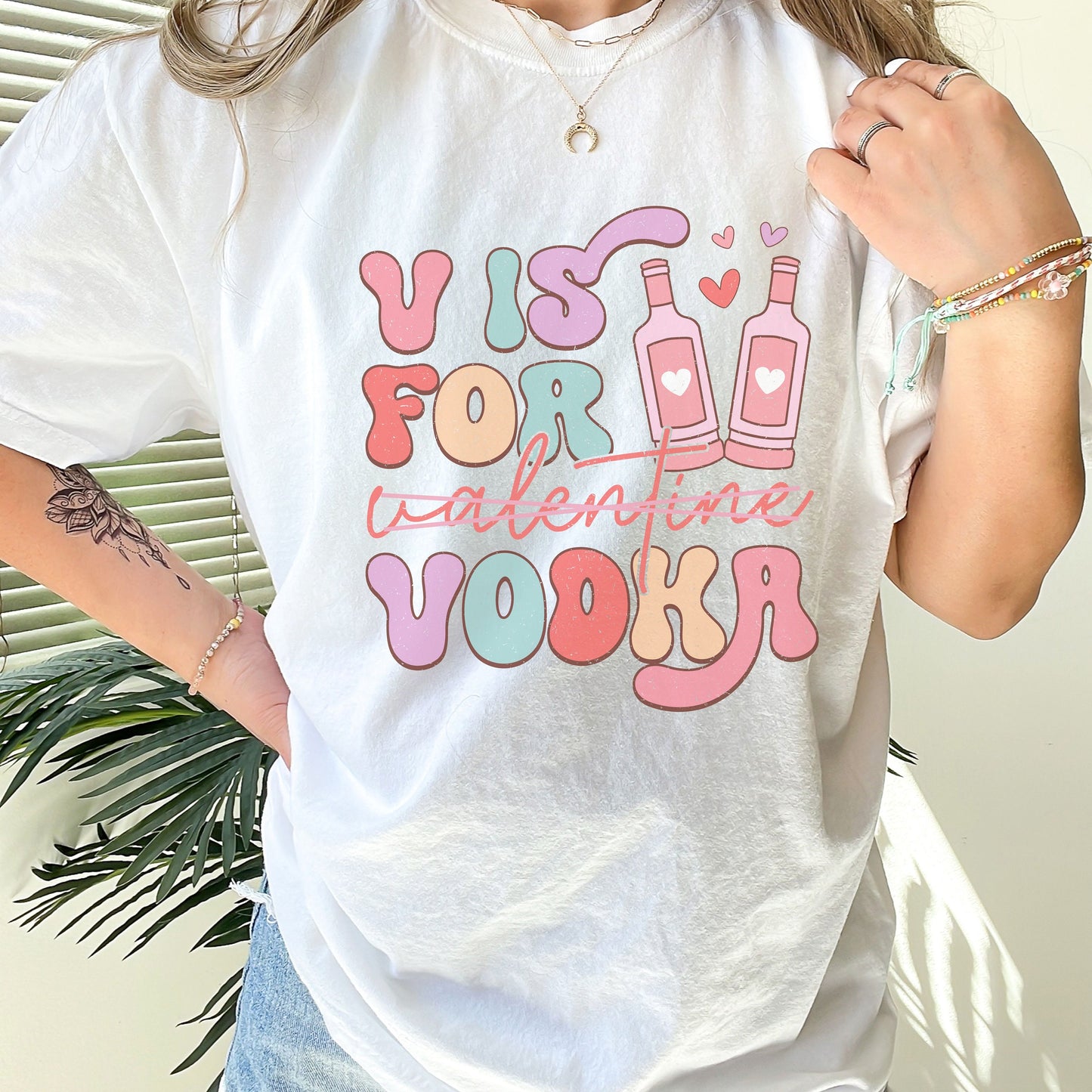 V is for Vodka Valentine Comfort Colors Shirt