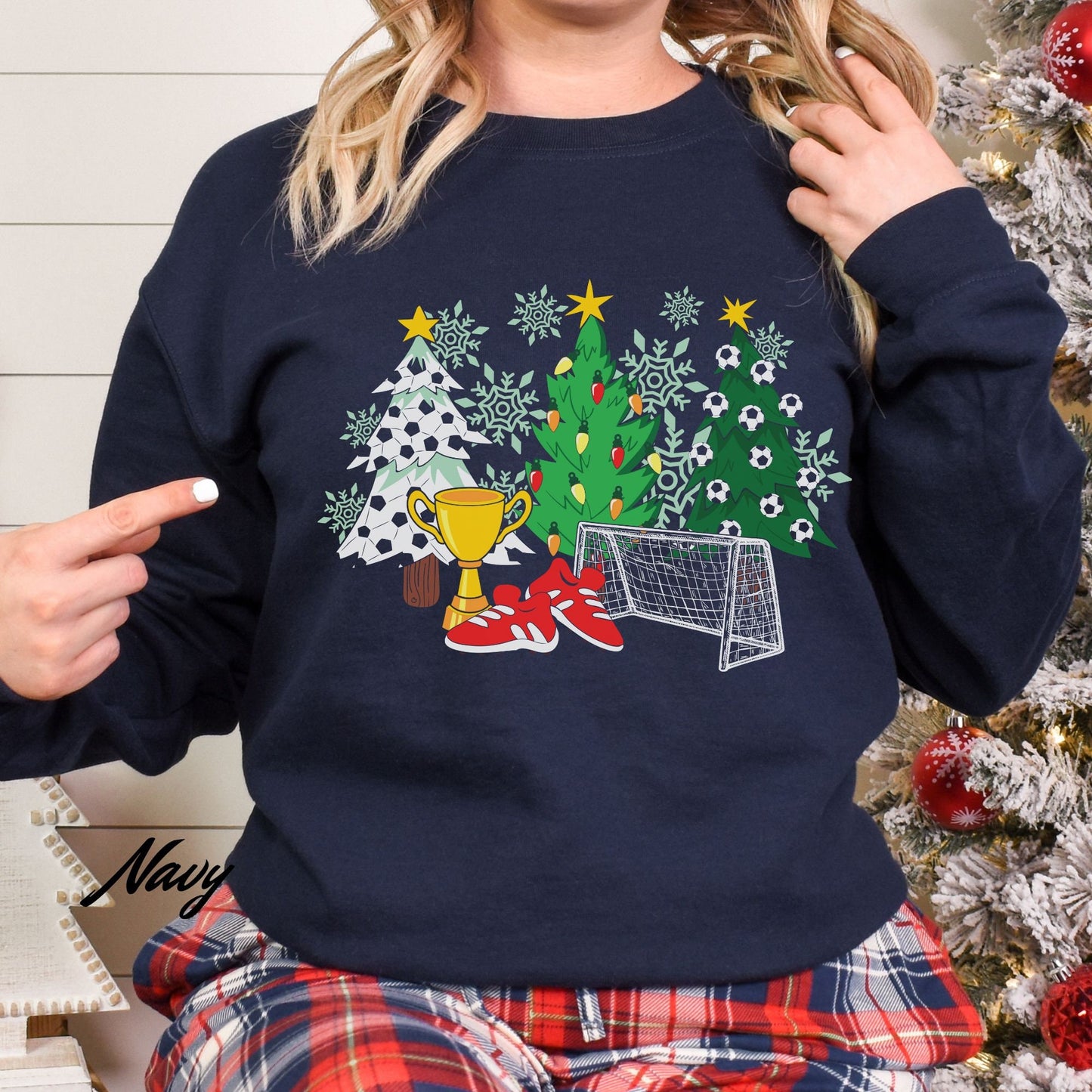 Soccer Christmas Tree Sweatshirt