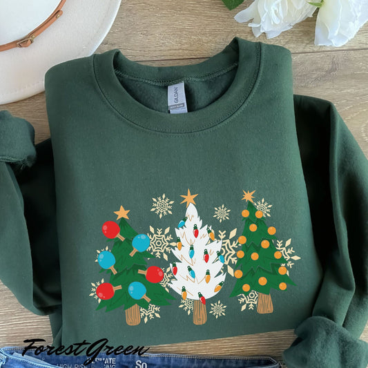 Table Tennis Christmas Tree Sweatshirt