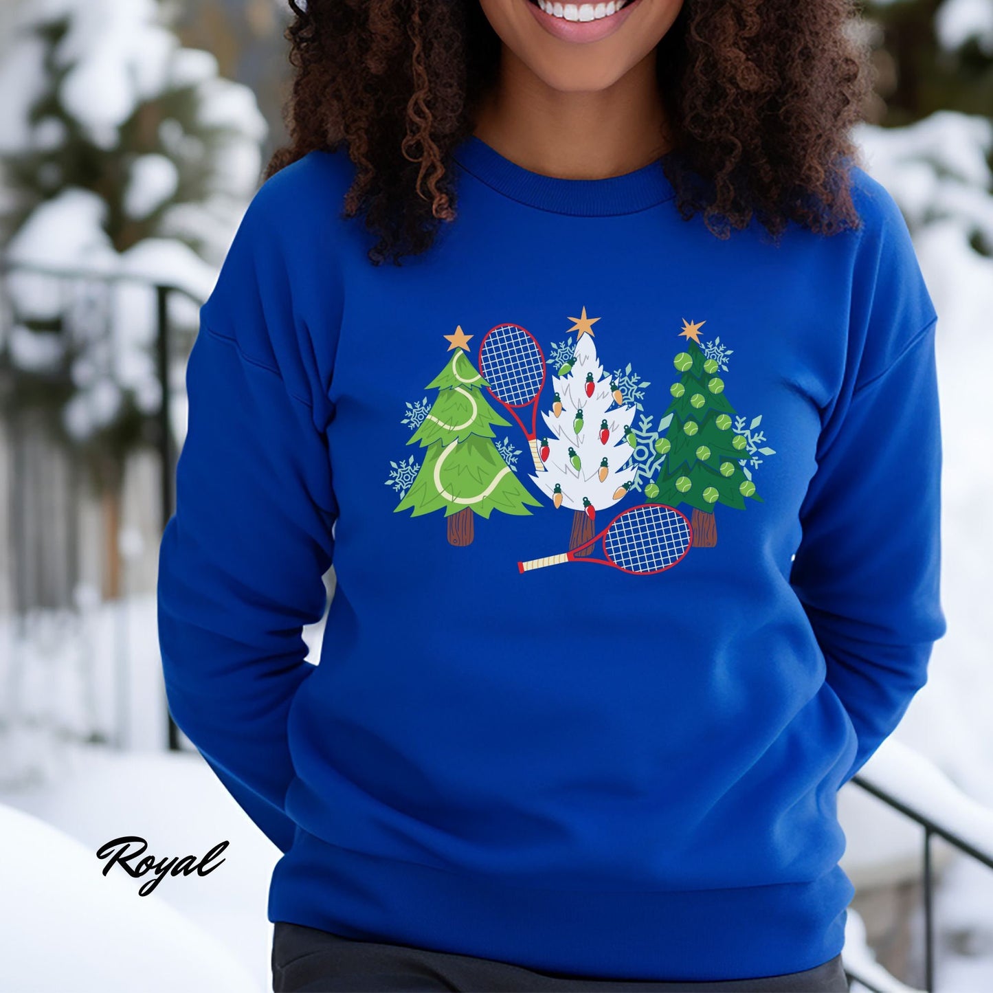 Tennis Christmas Sweatshirt - Holiday Gift for Women