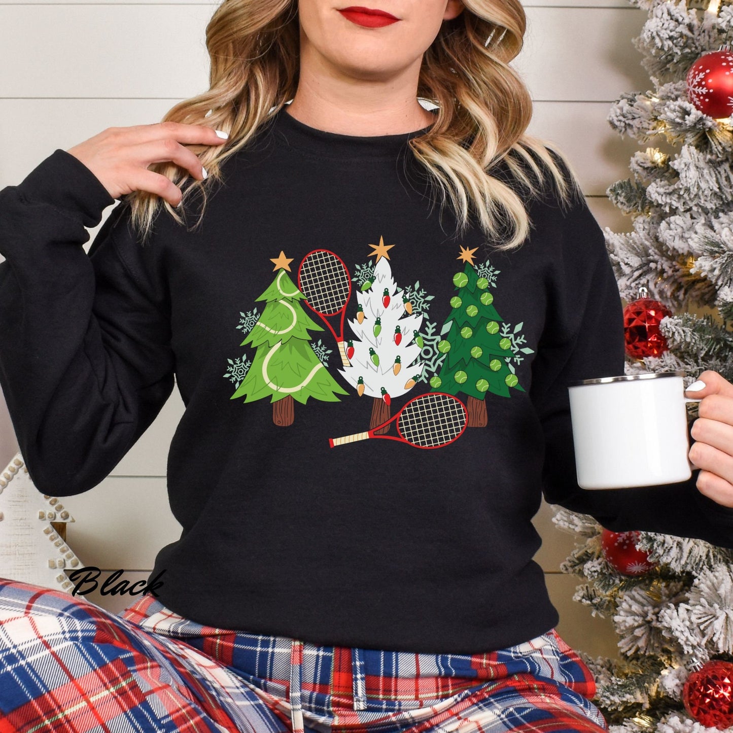 Tennis Christmas Sweatshirt - Holiday Gift for Women