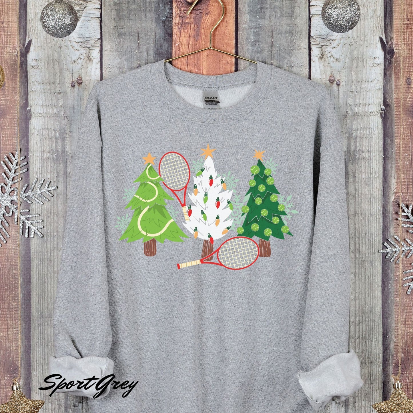 Tennis Christmas Sweatshirt - Holiday Gift for Women