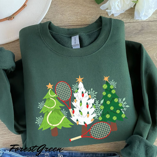 Tennis Christmas Sweatshirt - Holiday Gift for Women