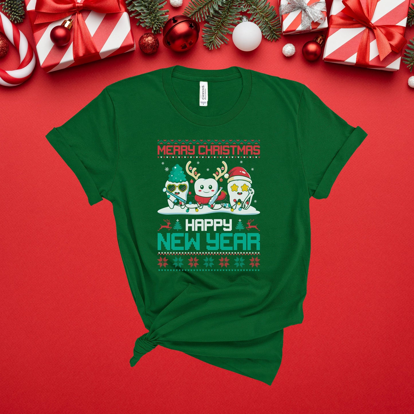 Merry Christmas and Happy New Year Dental Ugly Christmas Shirt