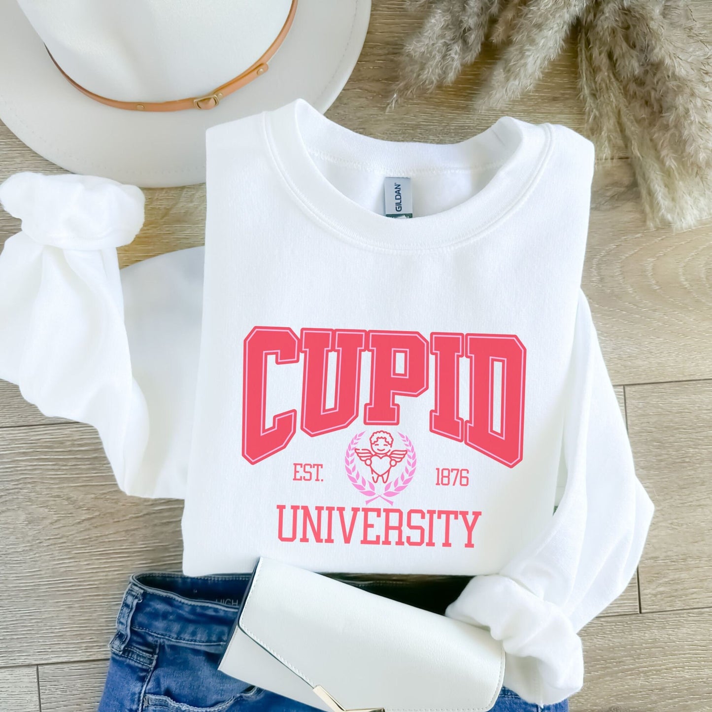 Cute Cupid University Valentine Sweatshirt