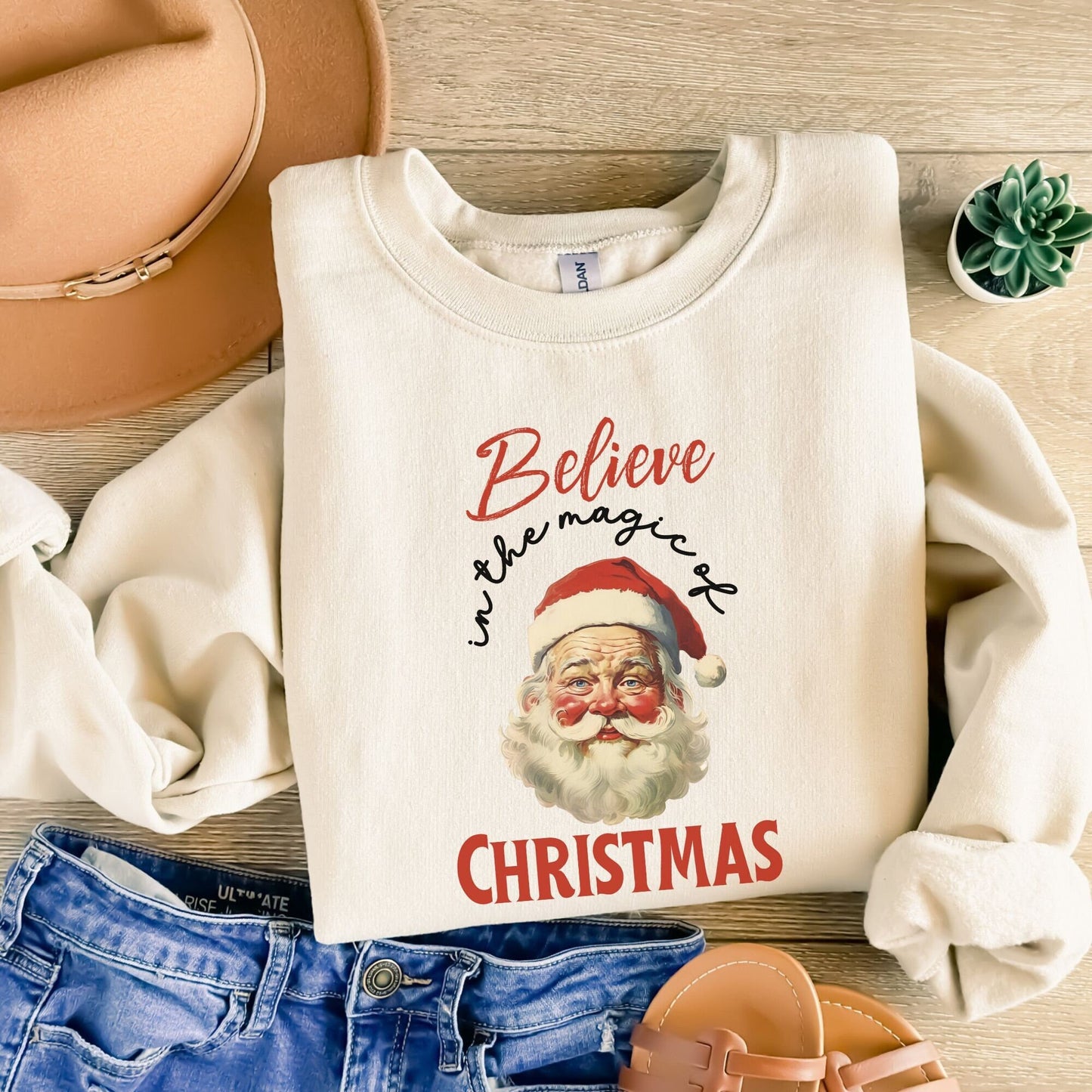 Retro Santa Claus Vintage Santa Sweatshirt