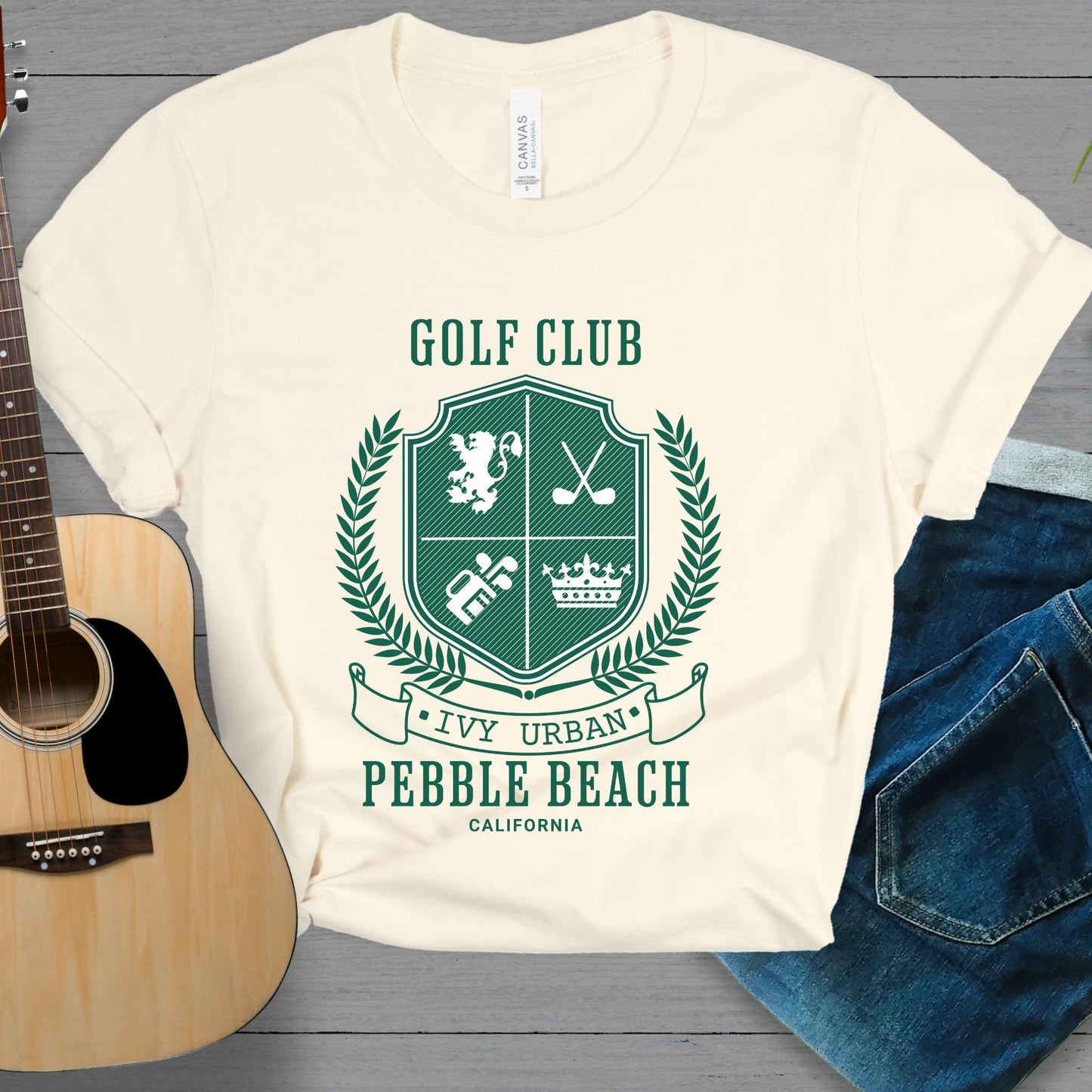 Vintage Golf Club Pebble Beach, Golf Shirt Gift