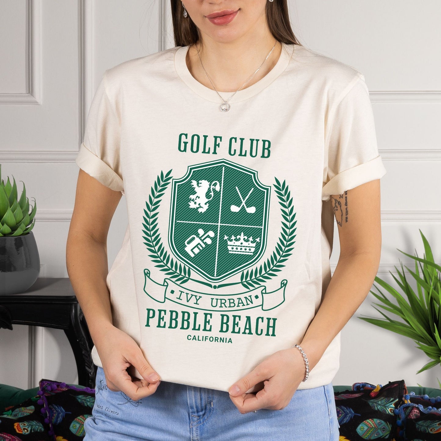 Vintage Golf Club Pebble Beach, Golf Shirt Gift