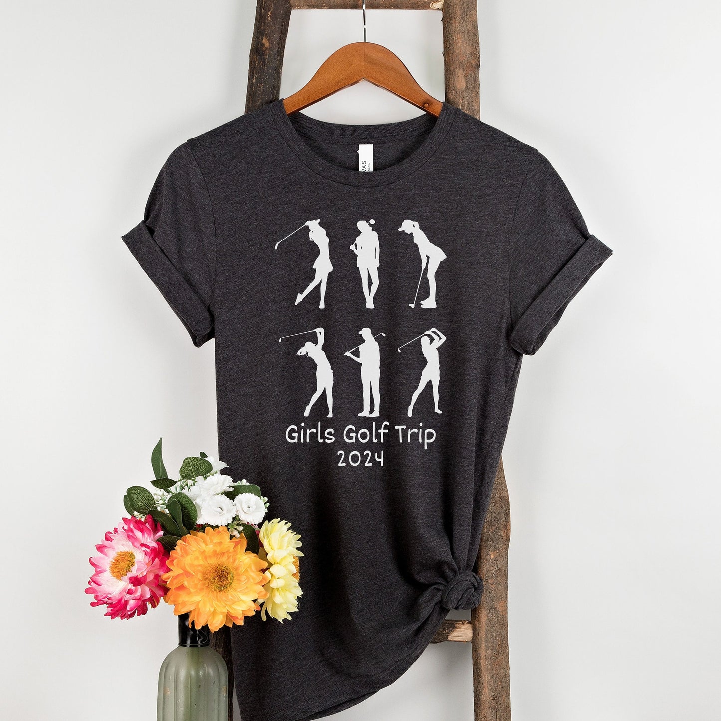 Golfer Mom Life Silhouette Shirt - Golfing Gift for Girls Trip 2024