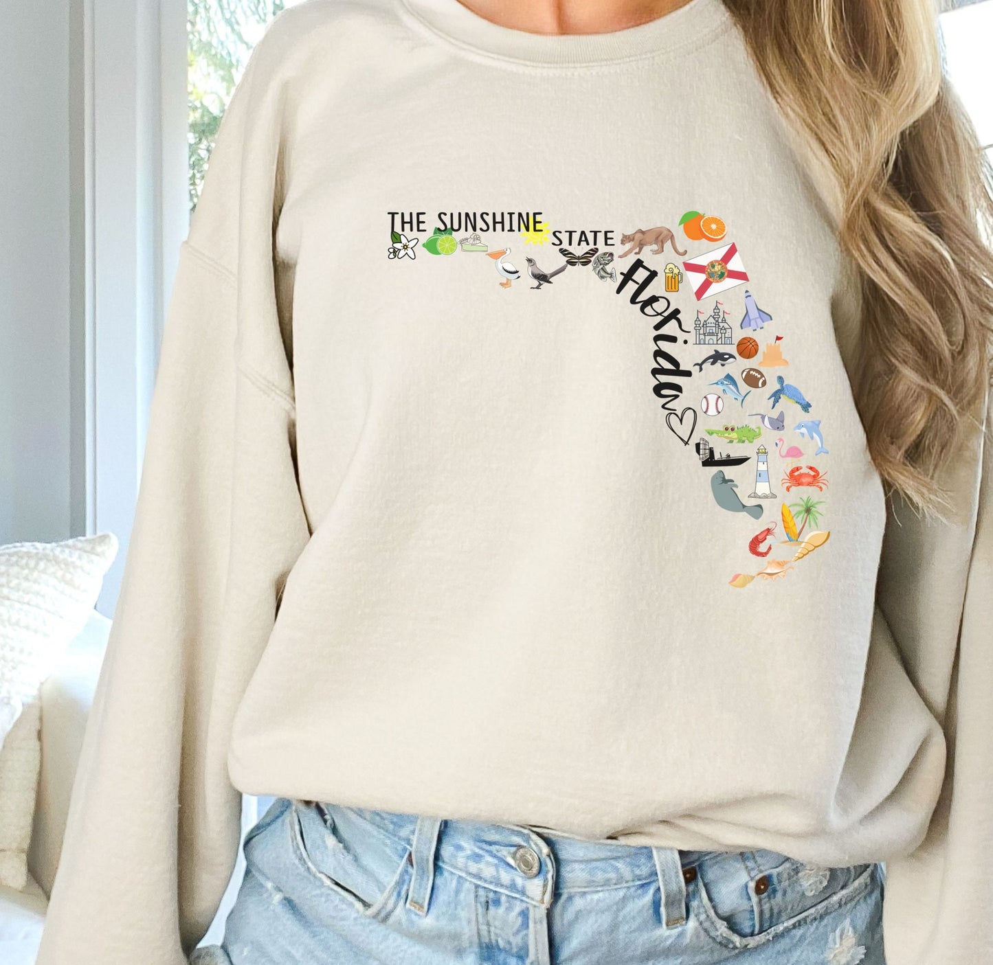 Florida State Map Sweatshirt