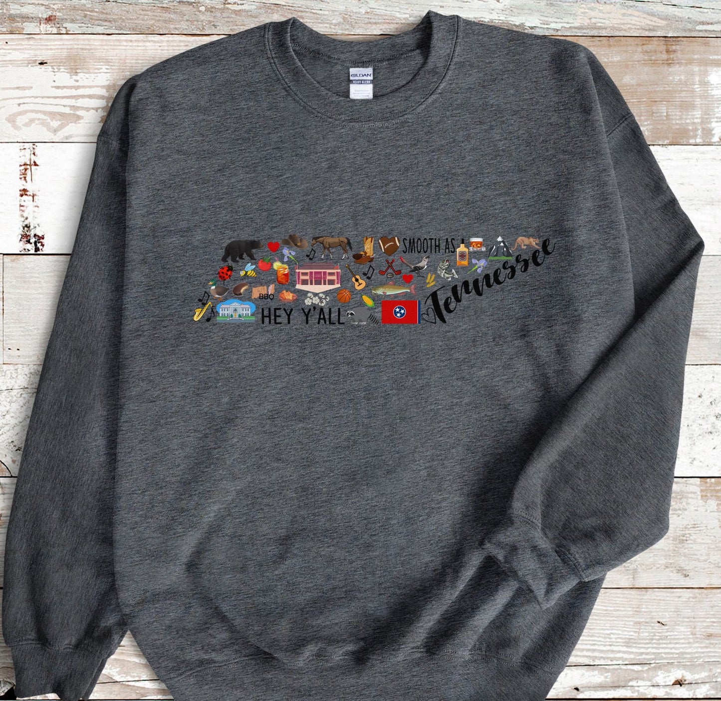 Tennessee State Map Sweatshirt