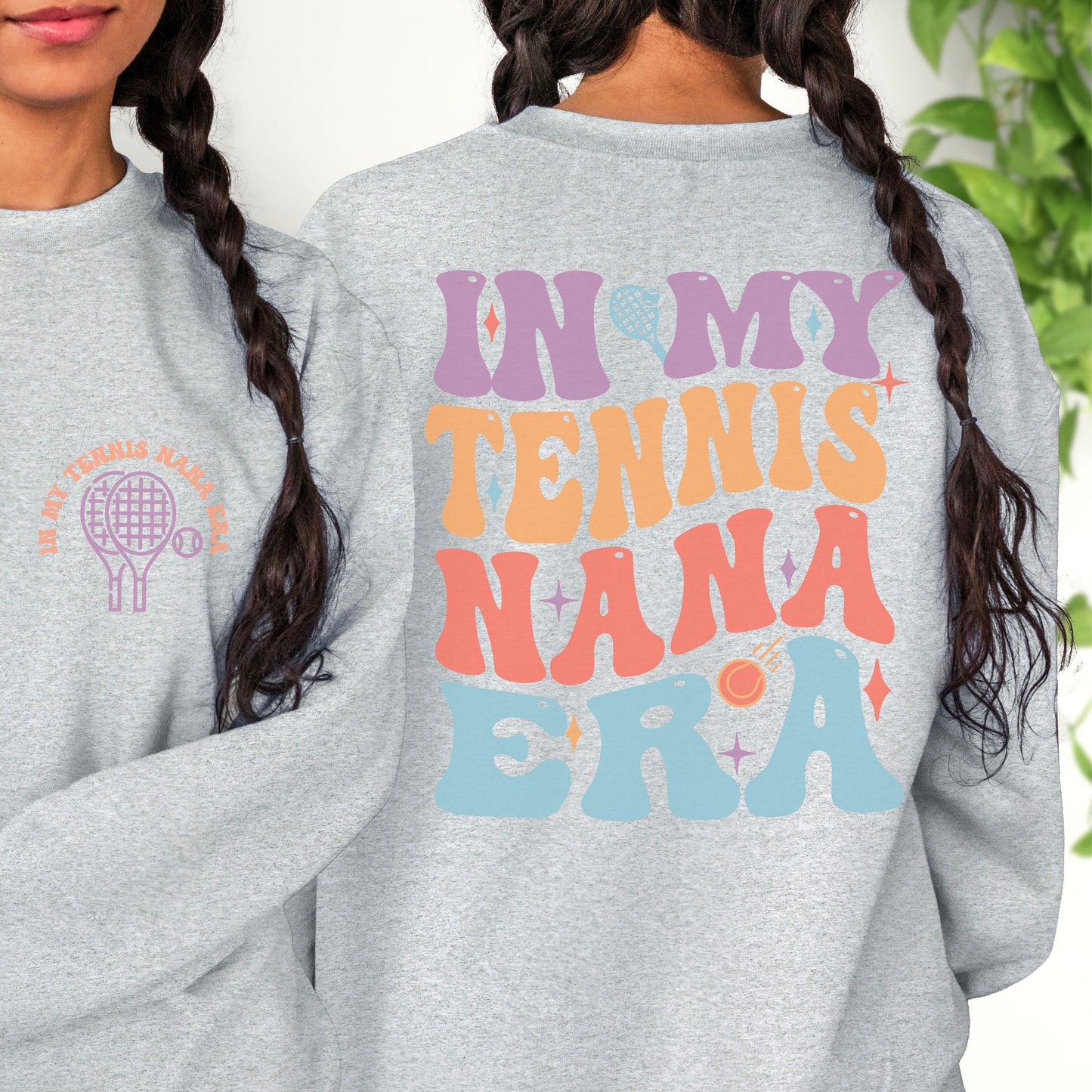 Tennis Nana Era Sweatshirt - Senior Grandma Gameday Gift