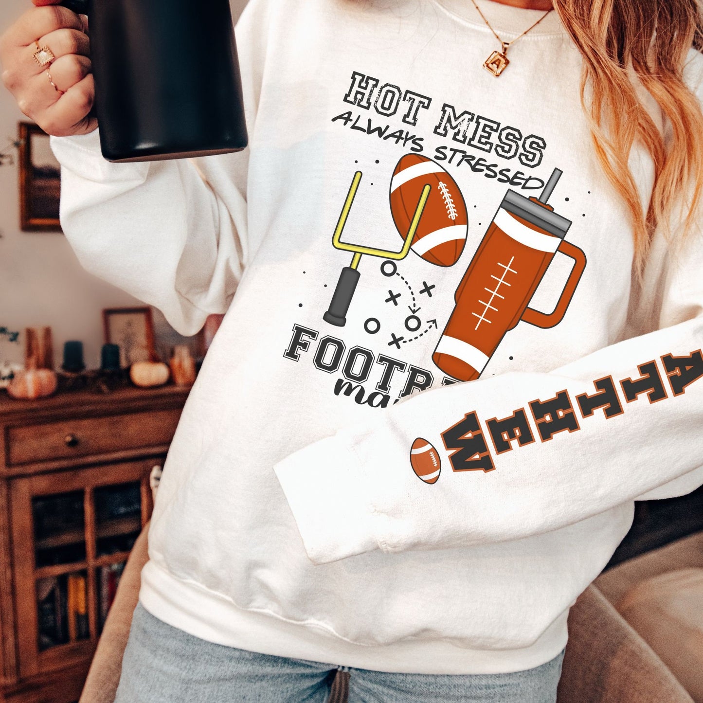 Football Mama Sweatshirt - Customized Game Day Shirt for Women