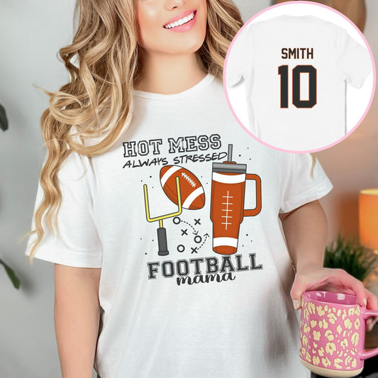 Personalized Football Mama Game Day Shirt - Custom Sport Mom Tee