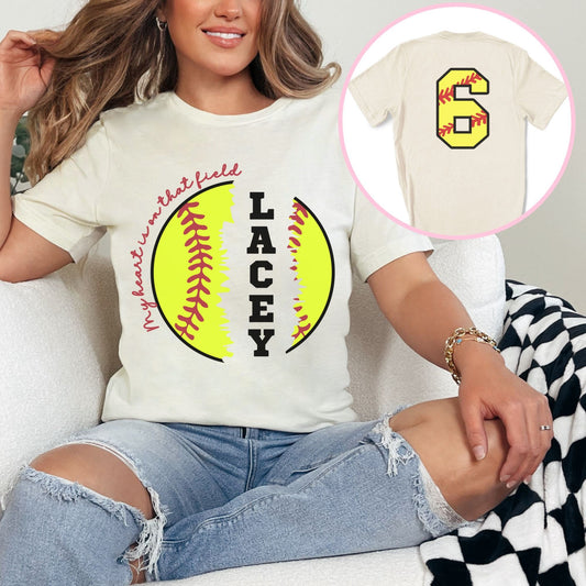 Custom Softball Mom Shirt, Softball Numbers Shirt