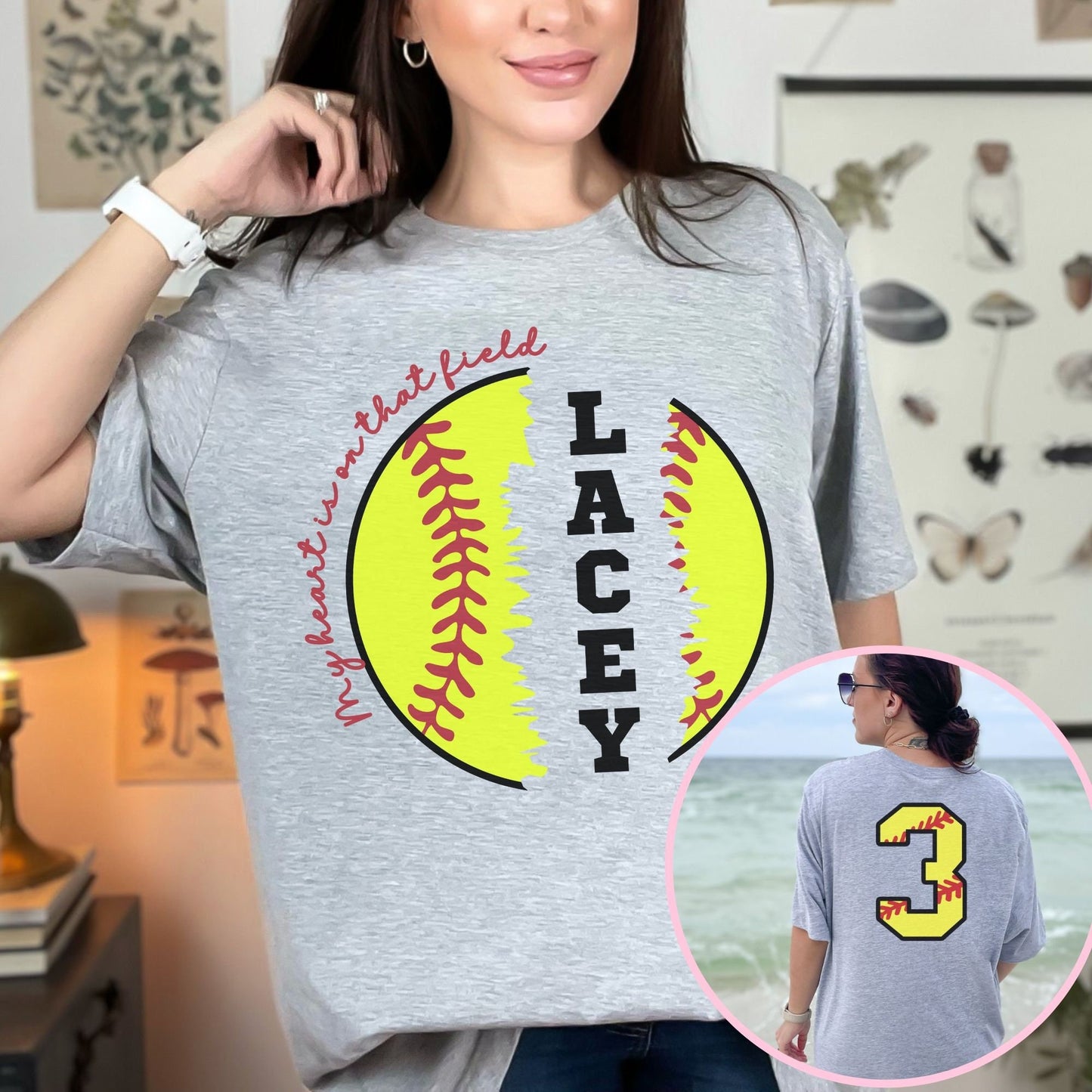 Custom Softball Mom Shirt, Softball Numbers Shirt