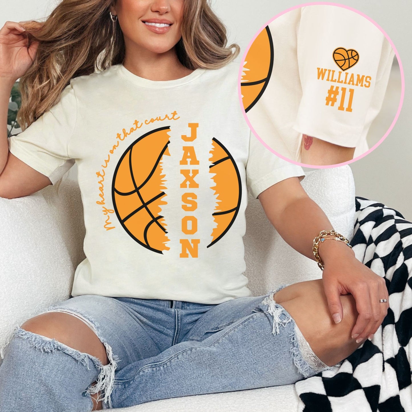 Custom Basketball Name and Numbers Shirt