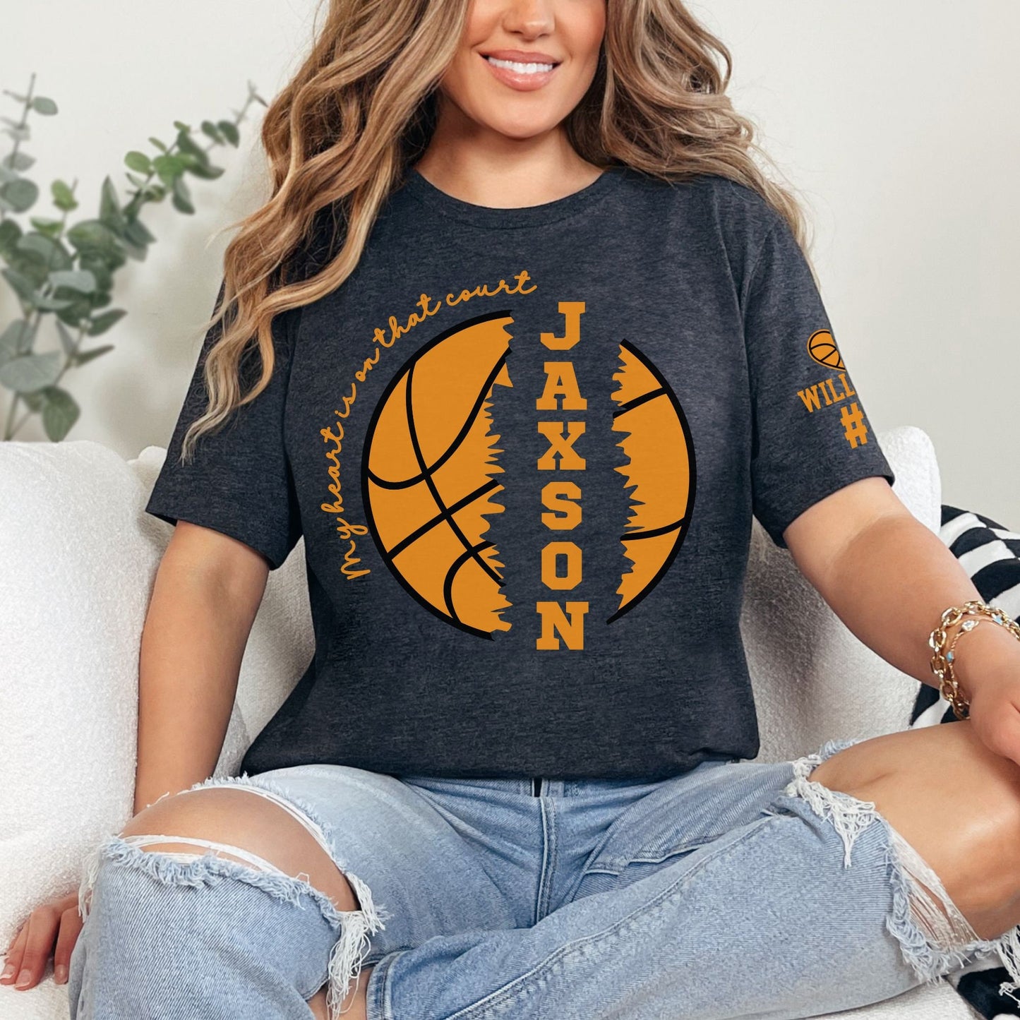 Custom Basketball Name and Numbers Shirt