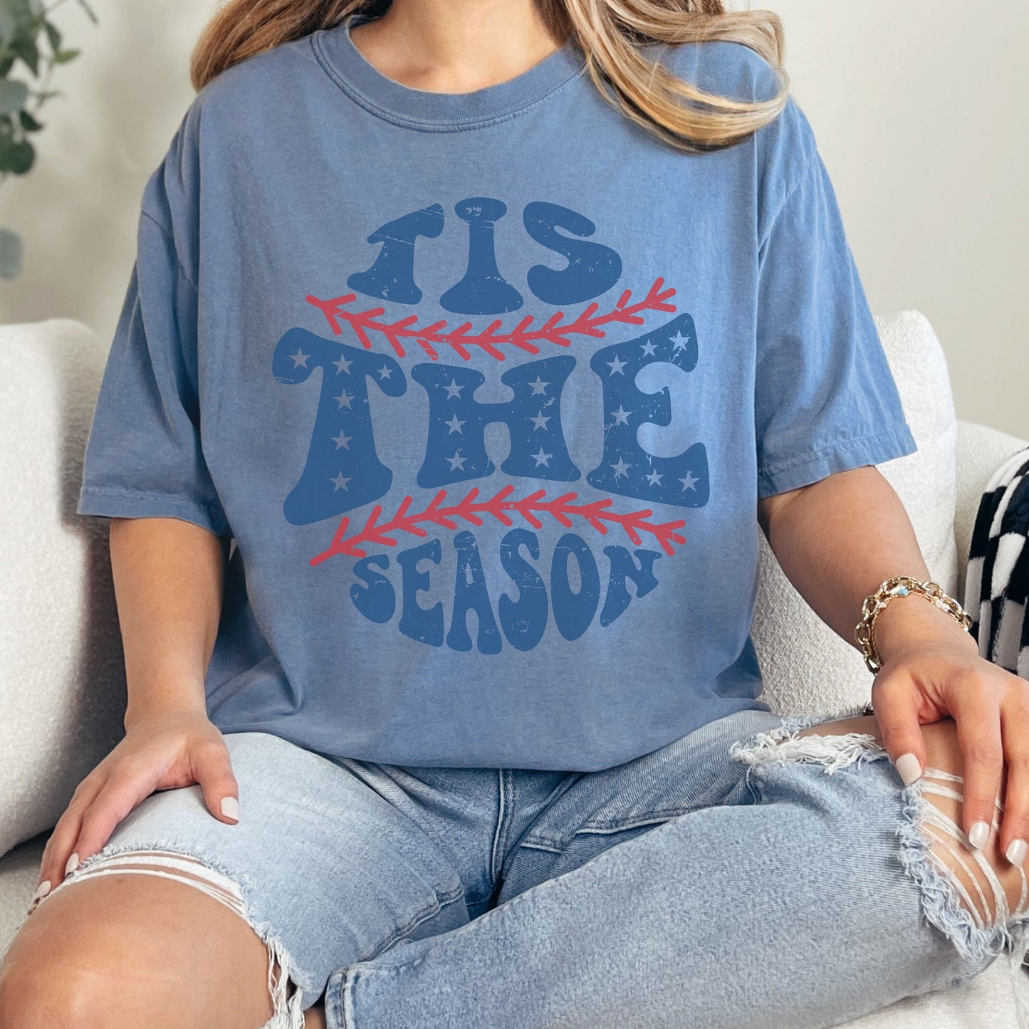 Tis The Season Comfort Colors Baseball Unisex Shirt