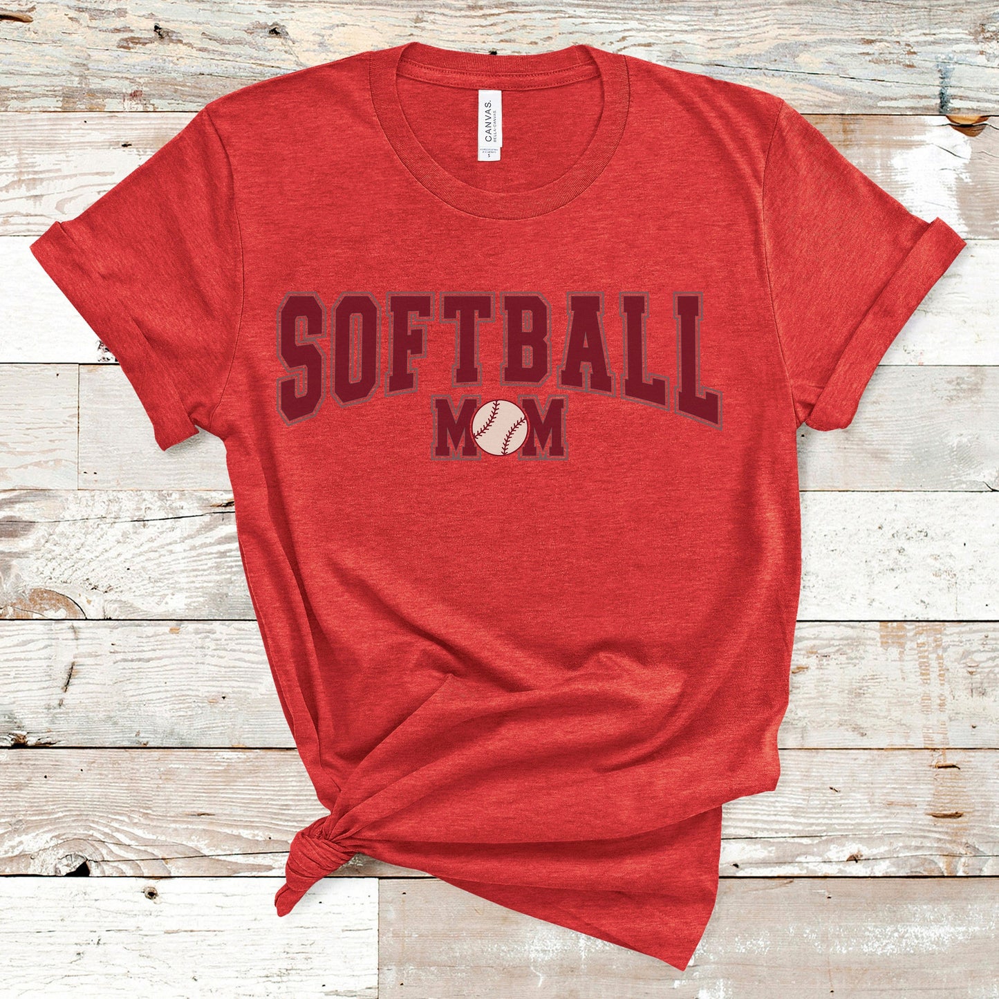 Varsity Style Softball Mom Shirt, Womens Softball Shirt