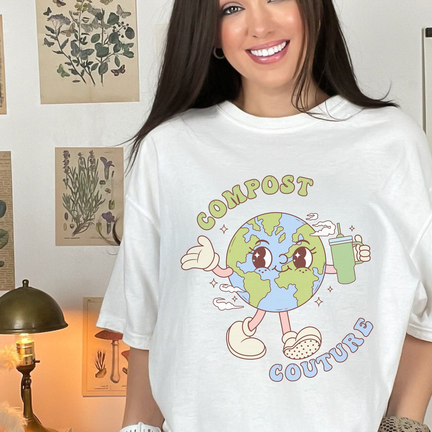 Compost Couture Boujee Retro Earth Day Comfort Colors Shirt