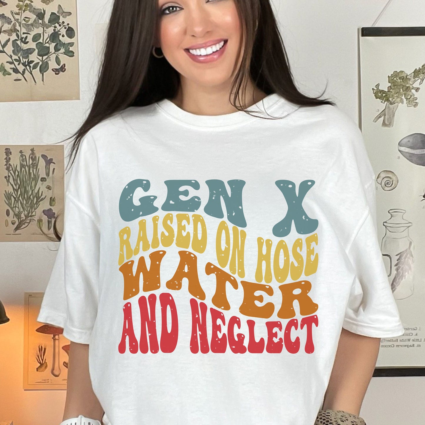 Retro Gen X Raised on Hose Water and Neglect Comfort Colors Shirt