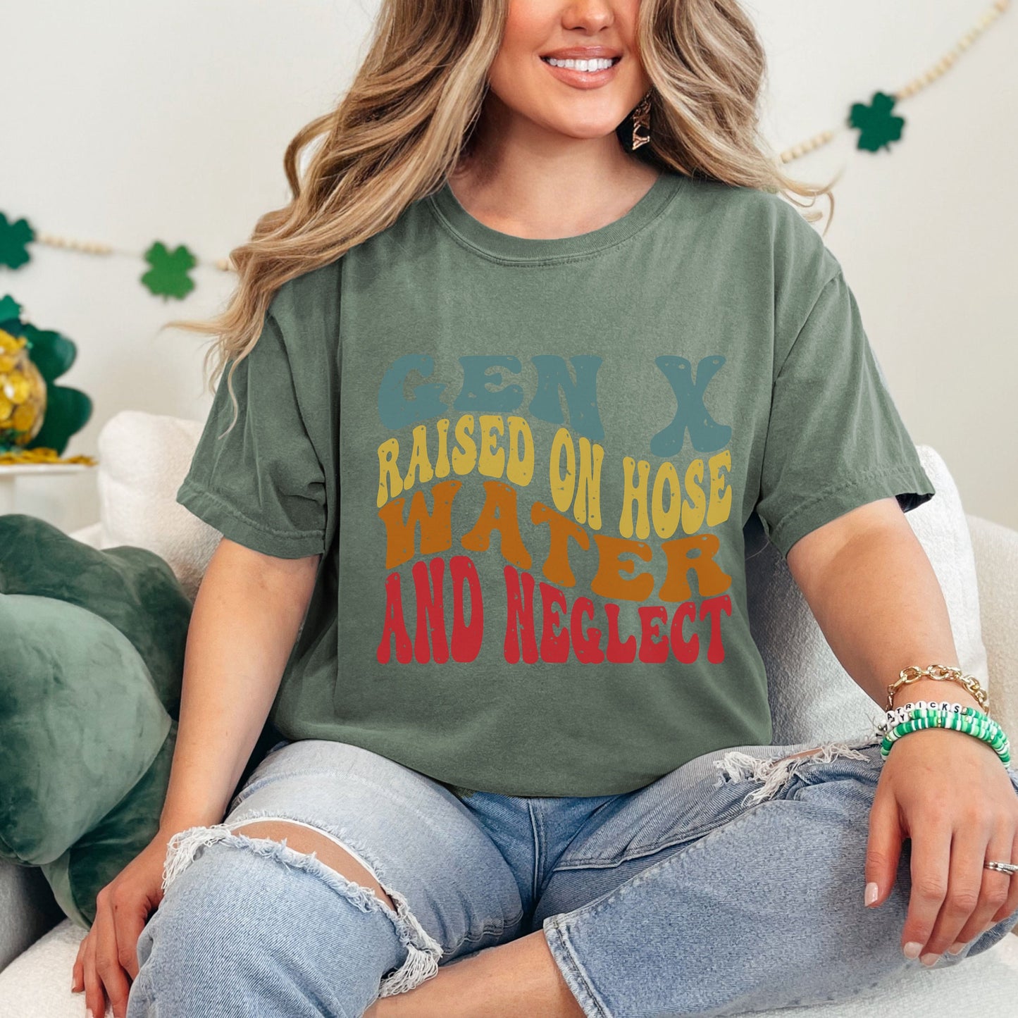 Retro Gen X Raised on Hose Water and Neglect Comfort Colors Shirt