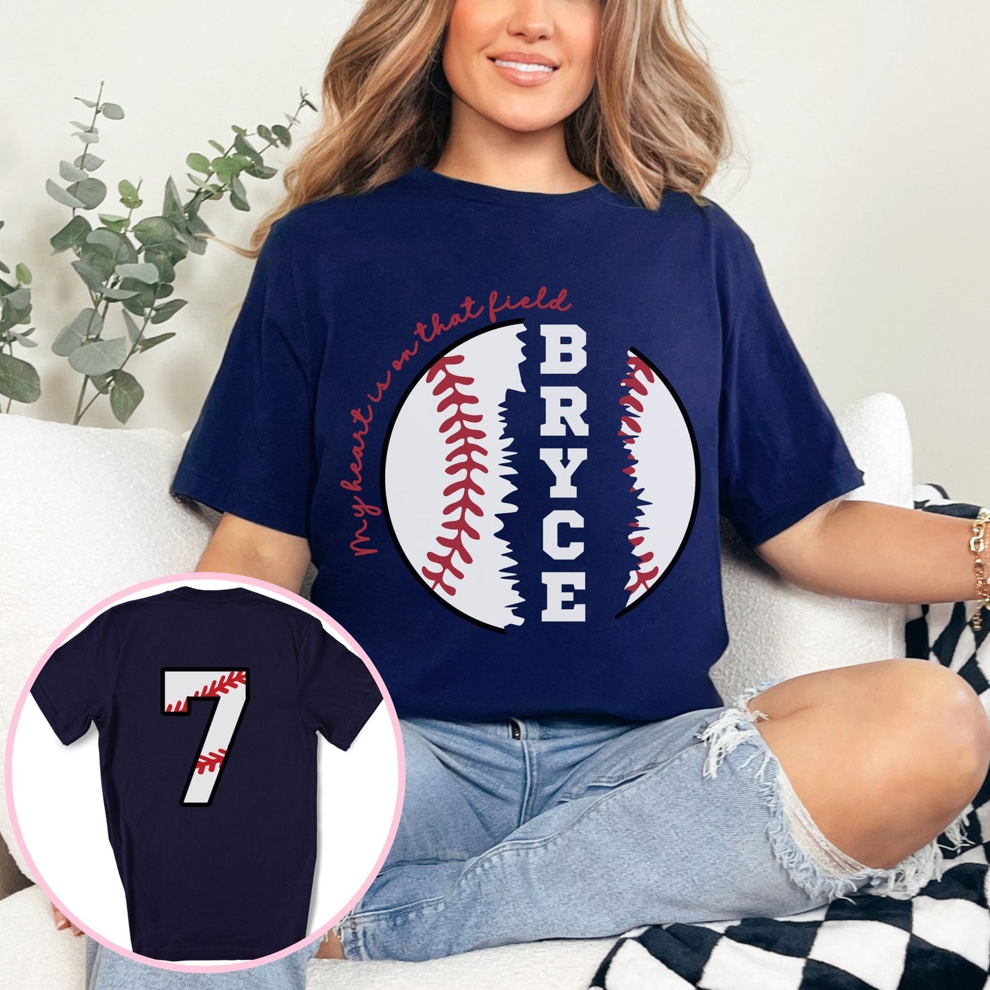 Custom Baseball Mom Shirt, Baseball Team Name Shirt