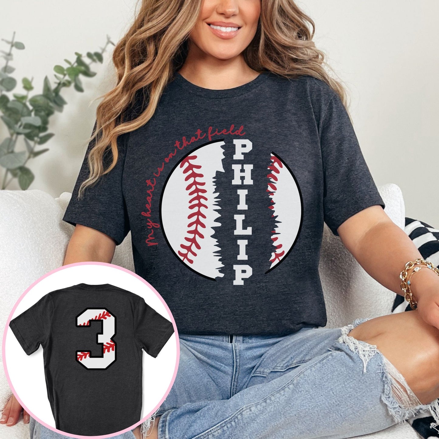 Custom Baseball Mom Shirt, Baseball Team Name Shirt