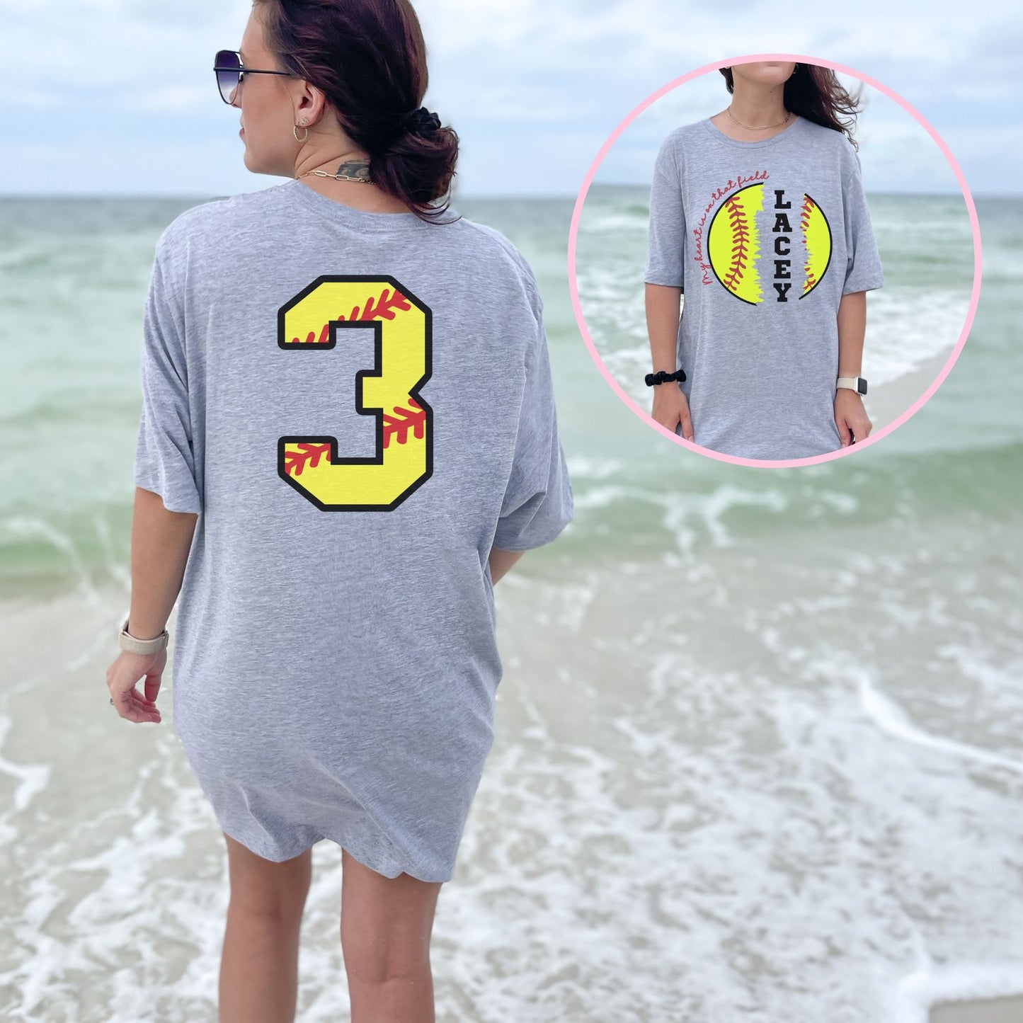 Custom Softball Mom Shirt, Softball Numbers Shirt