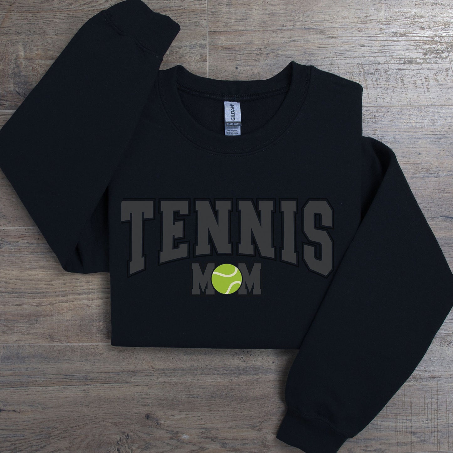 Varsity Style Womens Tennis Mom Collegiate  Sweatshirt