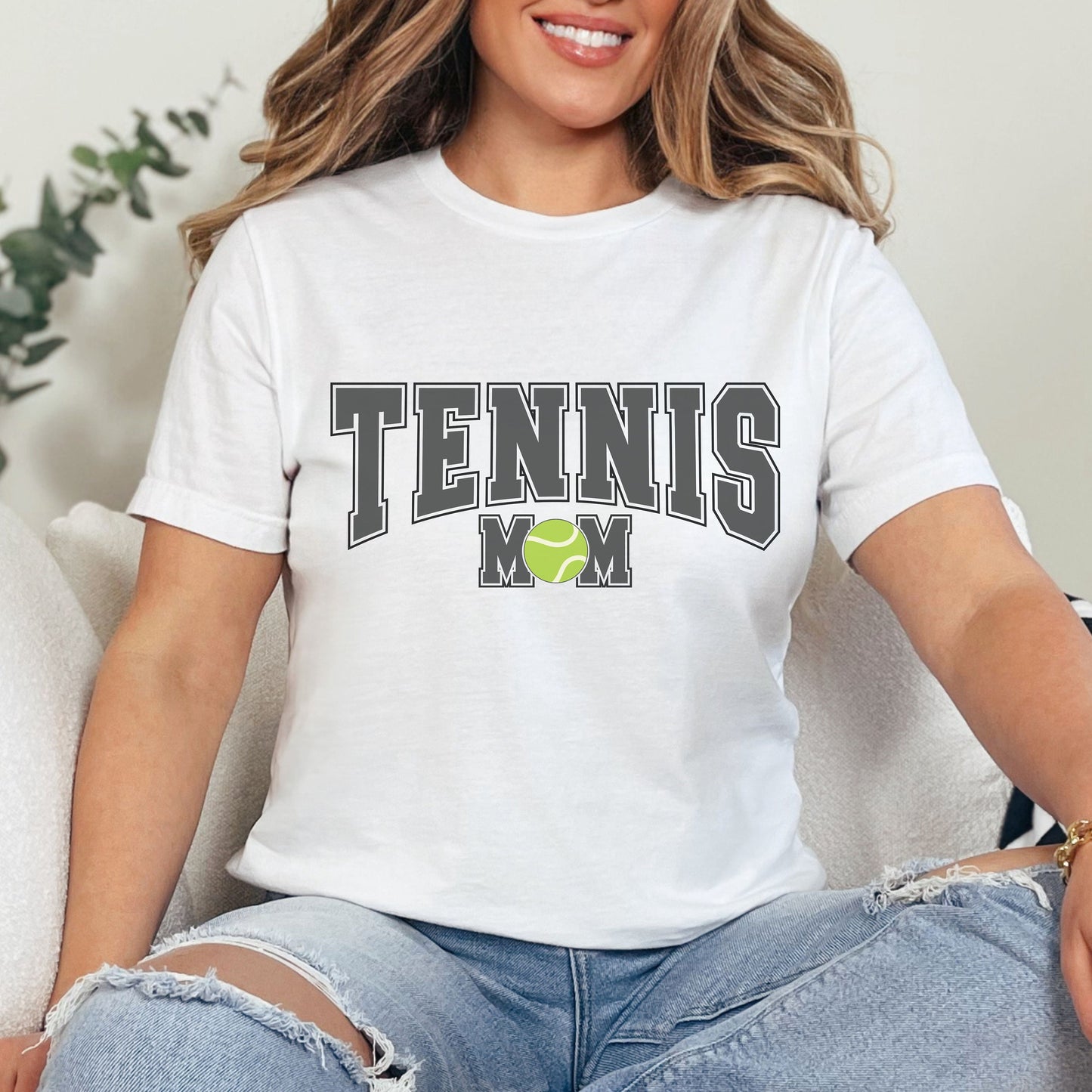 Varsity Style Tennis Mom Shirt, Womens Tennis Shirt