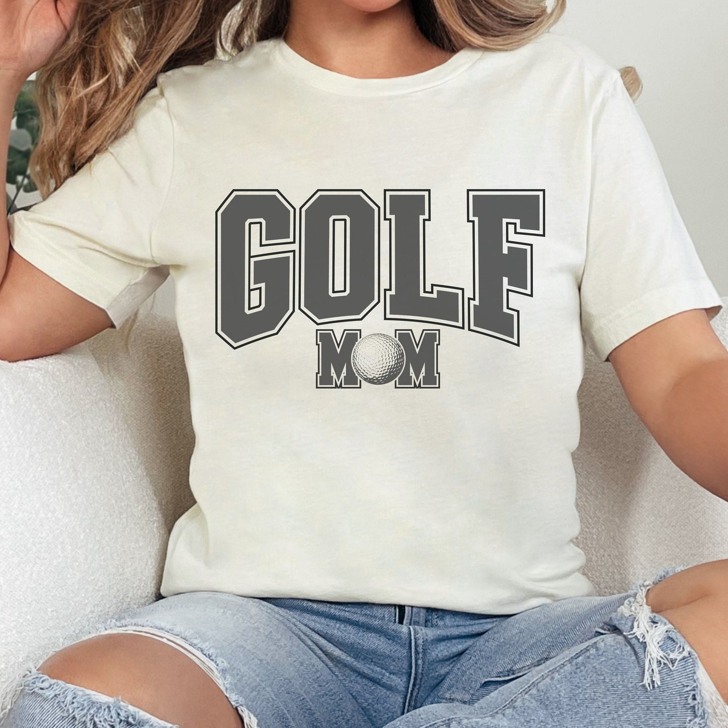 Varsity Style Golf Mom Collegiate Shirt