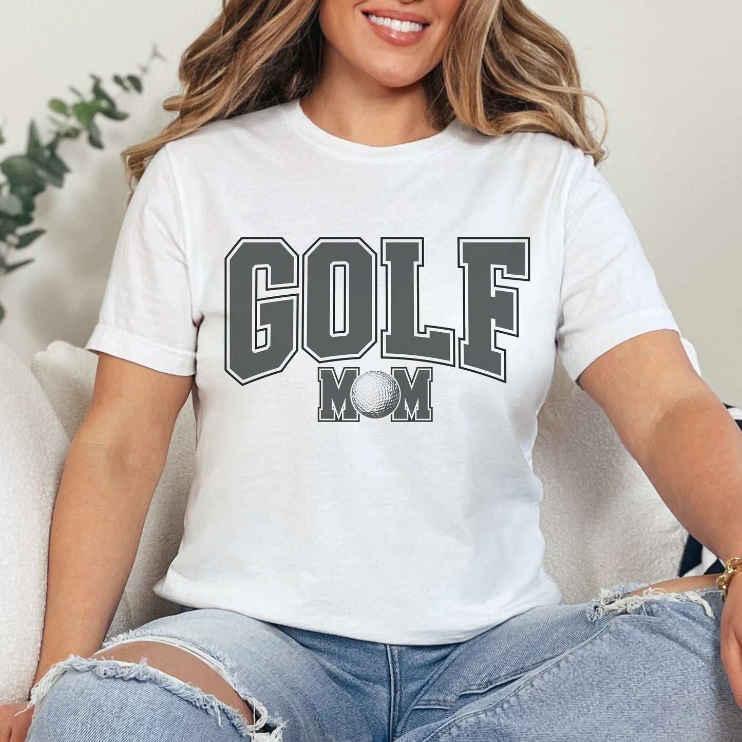 Varsity Style Golf Mom Collegiate Shirt