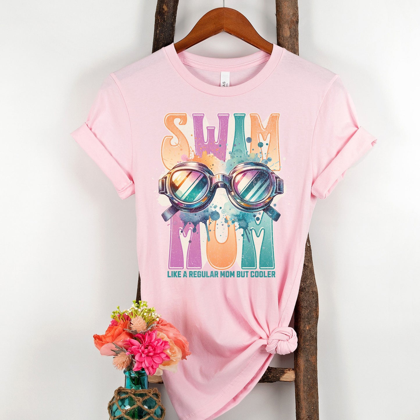 Retro Swim Mom Shirt - Sports Mom Gift for Swimmer Mom