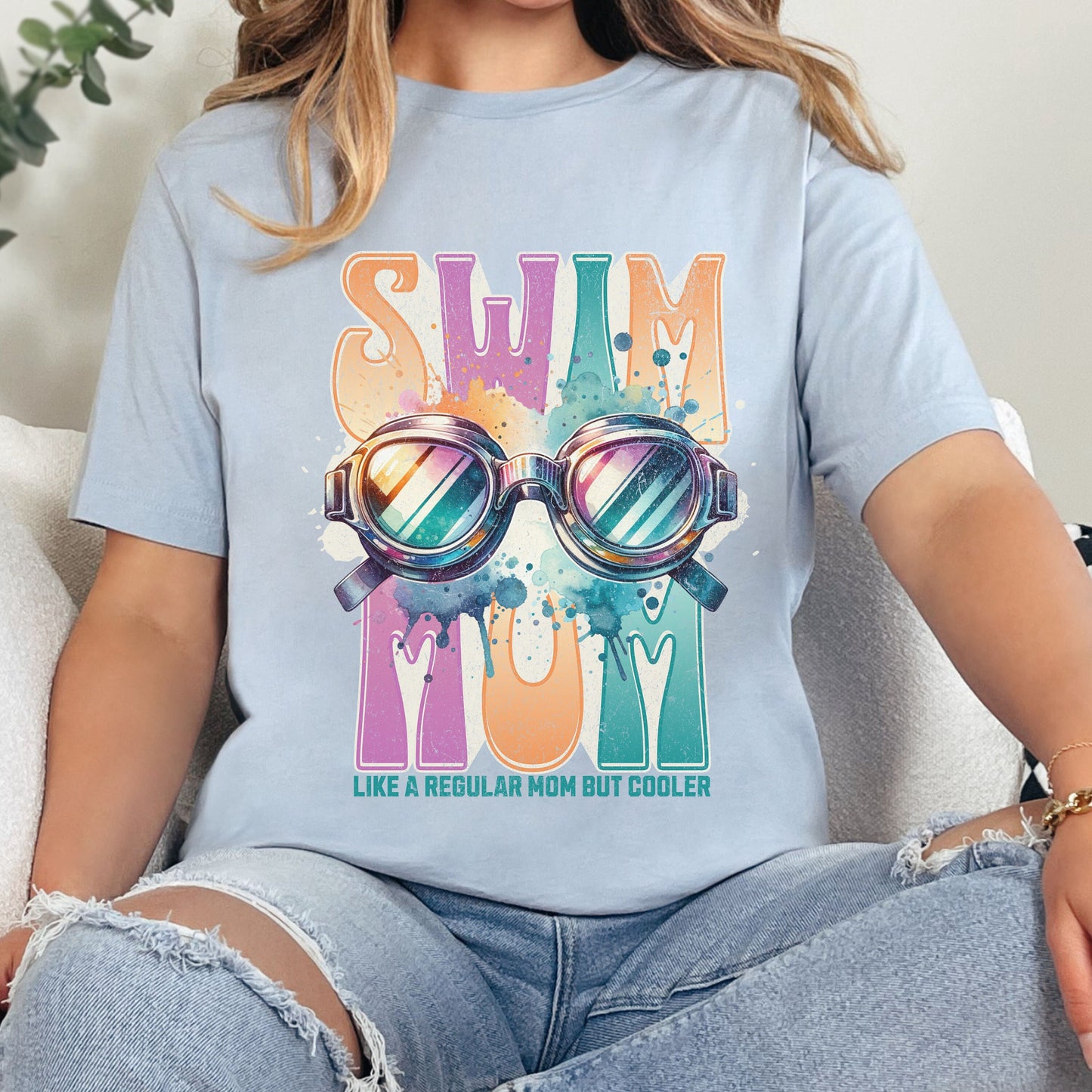 Retro Swim Mom Shirt - Sports Mom Gift for Swimmer Mom