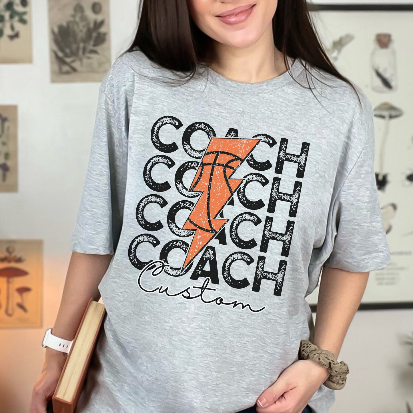 Custom Basketball Coach Lightning Shirt