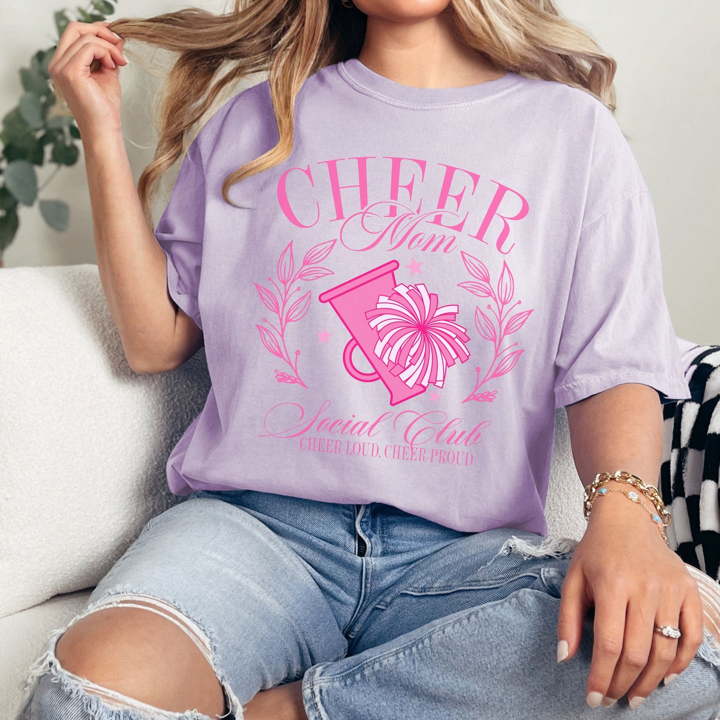 Cheer Mom Social Club Comfort Colors Shirt